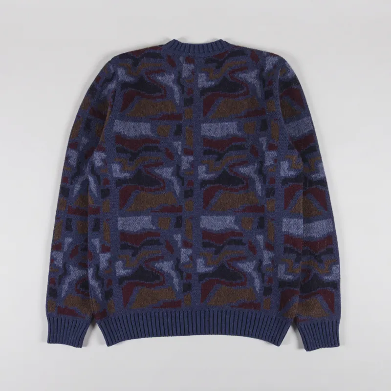 By Parra Repeat Ftp Booster Knitted Pullover Blue-1