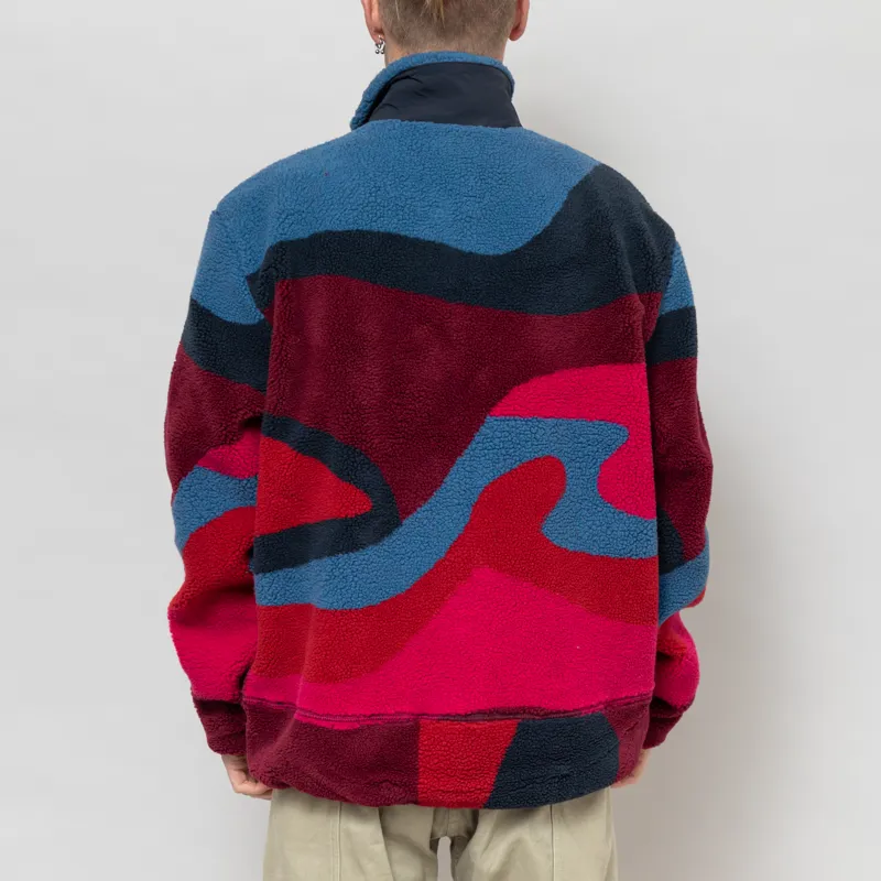 By Parra Full Ftp Booster Polar Fleece Jacket Red-3