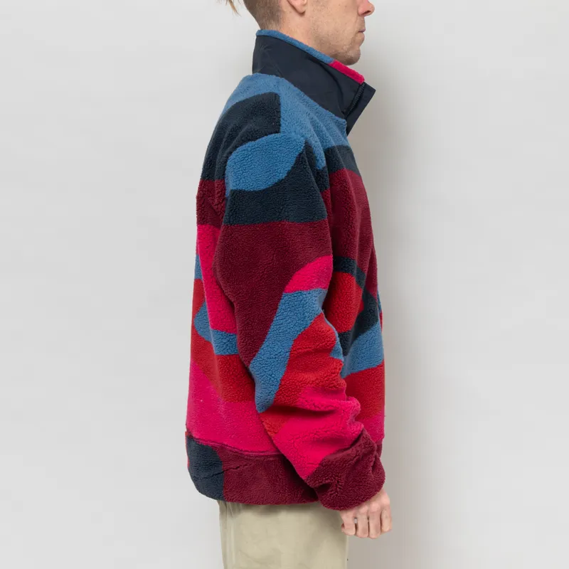 By Parra Full Ftp Booster Polar Fleece Jacket Red-4