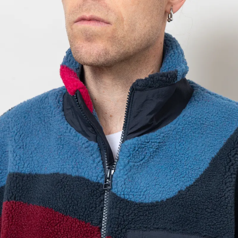 By Parra Full Ftp Booster Polar Fleece Jacket Red-5