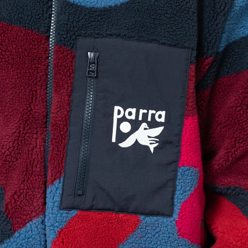 By Parra Full Ftp Booster Polar Fleece Jacket Red-6