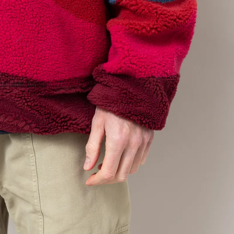 By Parra Full Ftp Booster Polar Fleece Jacket Red-10