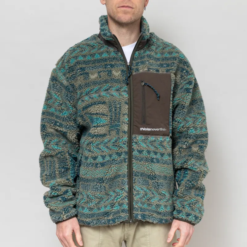 thisisneverthat SP Sherpa Fleece Jacket Olive