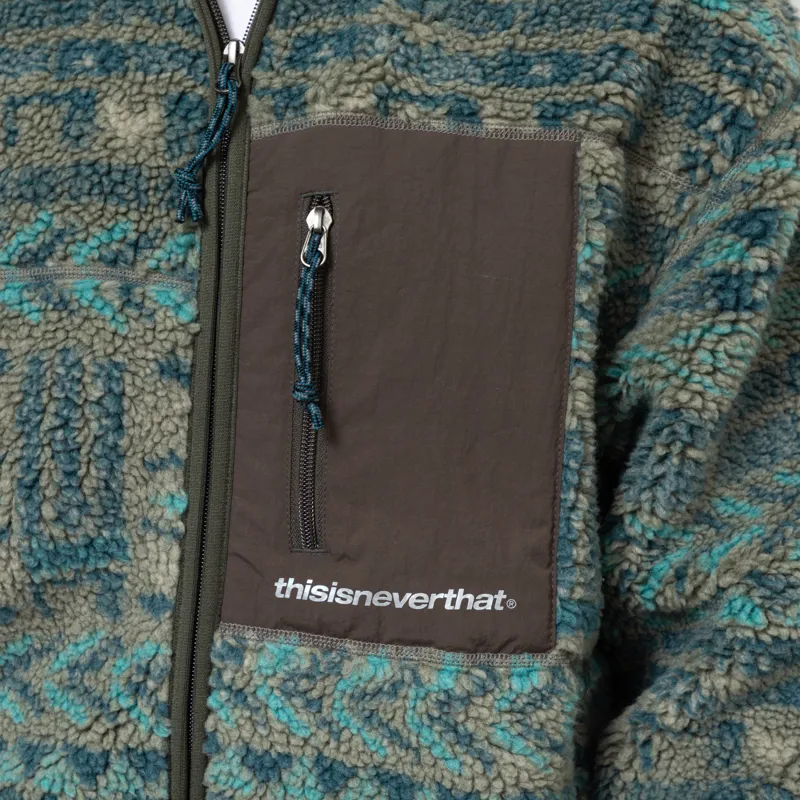 thisisneverthat SP Sherpa Fleece Jacket Olive-7