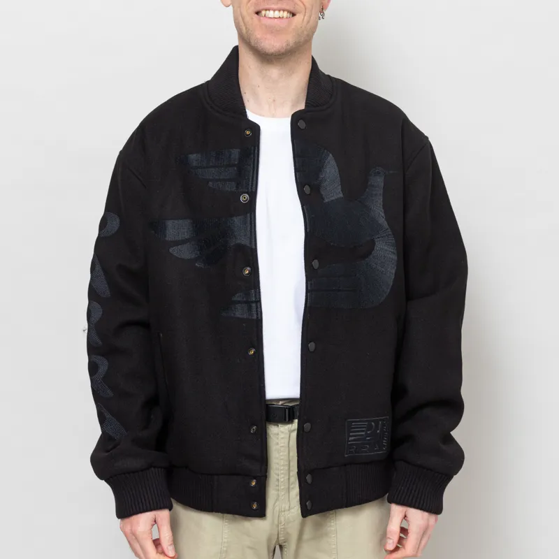 By Parra Not Movie Quality Varsity Jacket Black-1