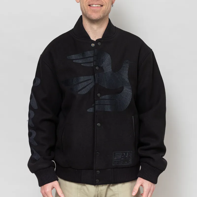 By Parra Not Movie Quality Varsity Jacket Black