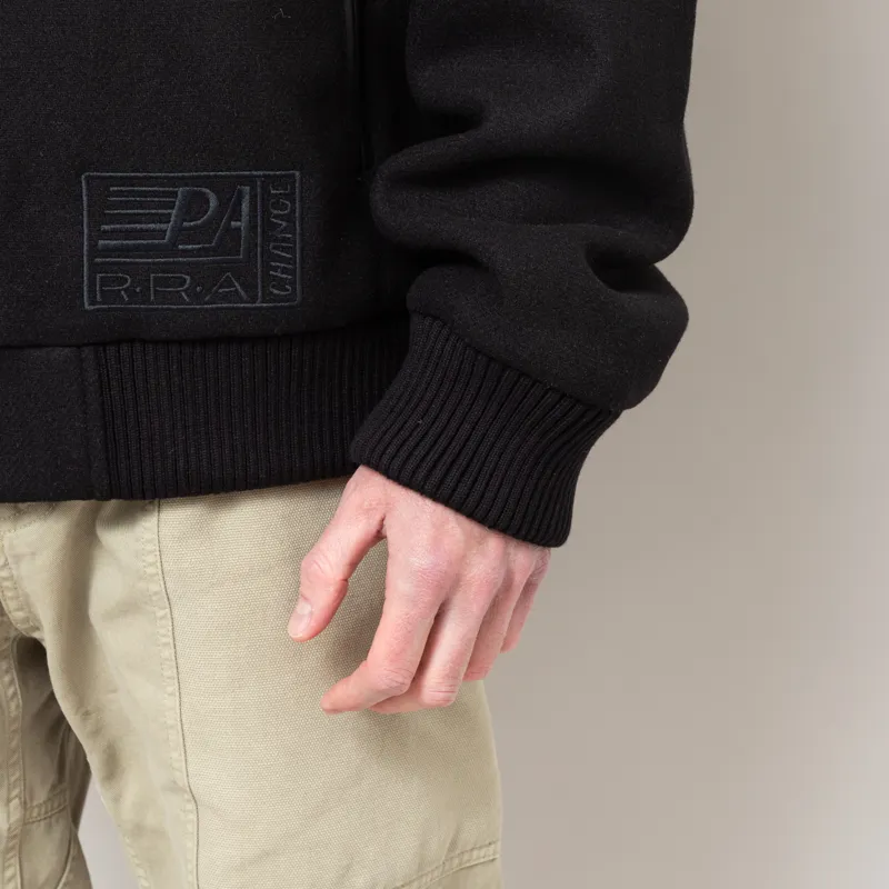 By Parra Not Movie Quality Varsity Jacket Black-13