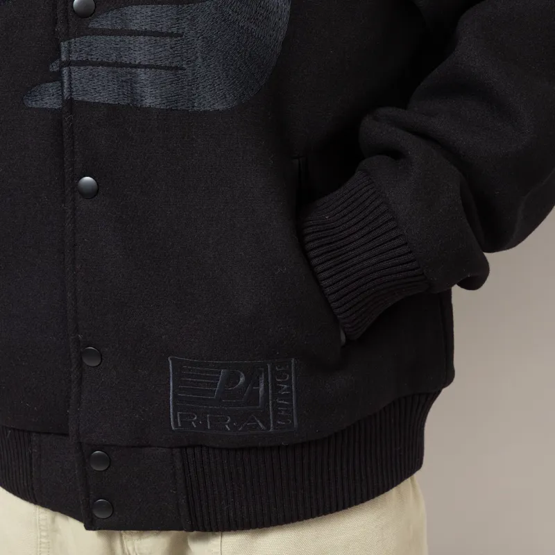By Parra Not Movie Quality Varsity Jacket Black-12