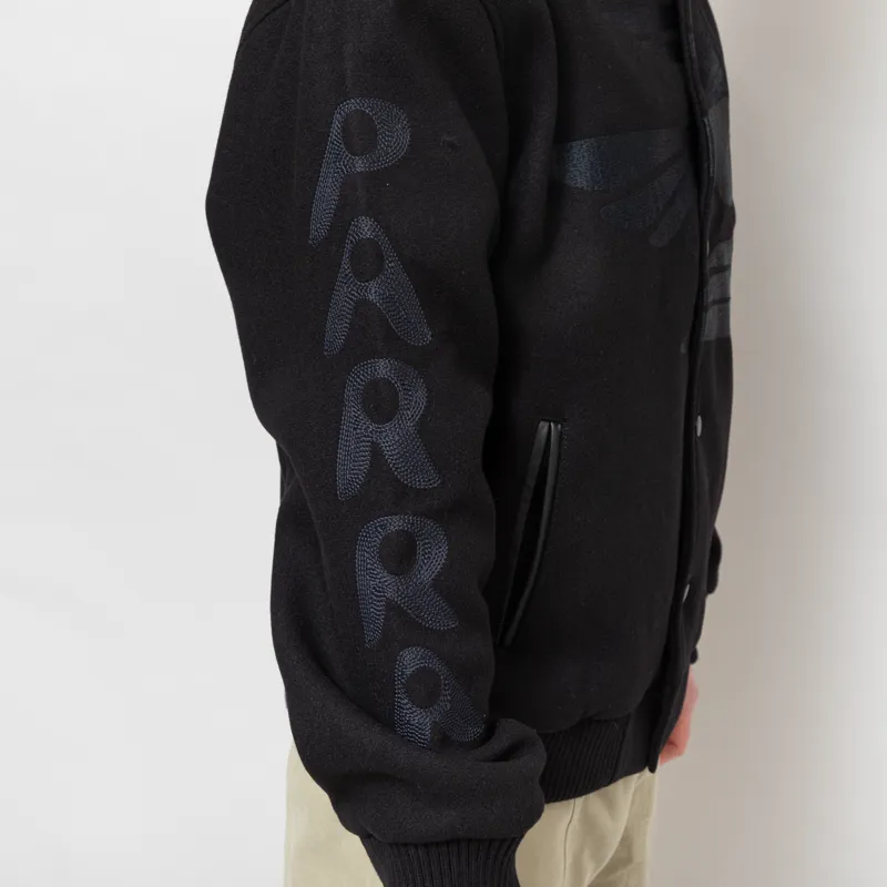 By Parra Not Movie Quality Varsity Jacket Black-11