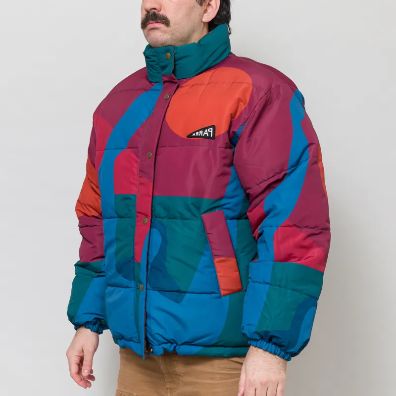 By Parra Protect The Sun Reversible Puffer Jacket Brown-2