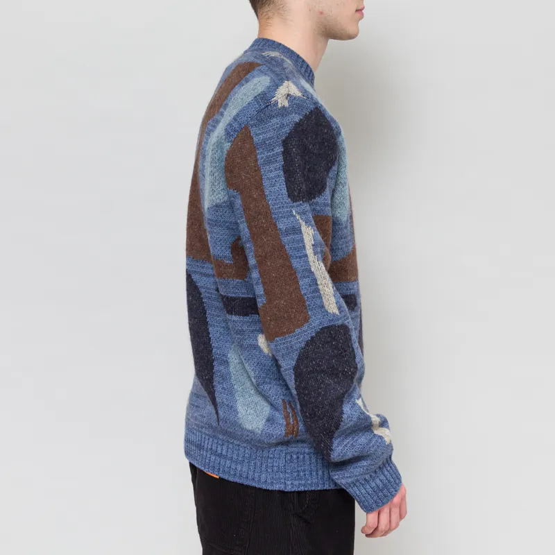 By Parra Detached Knitting Pullover Blue-4