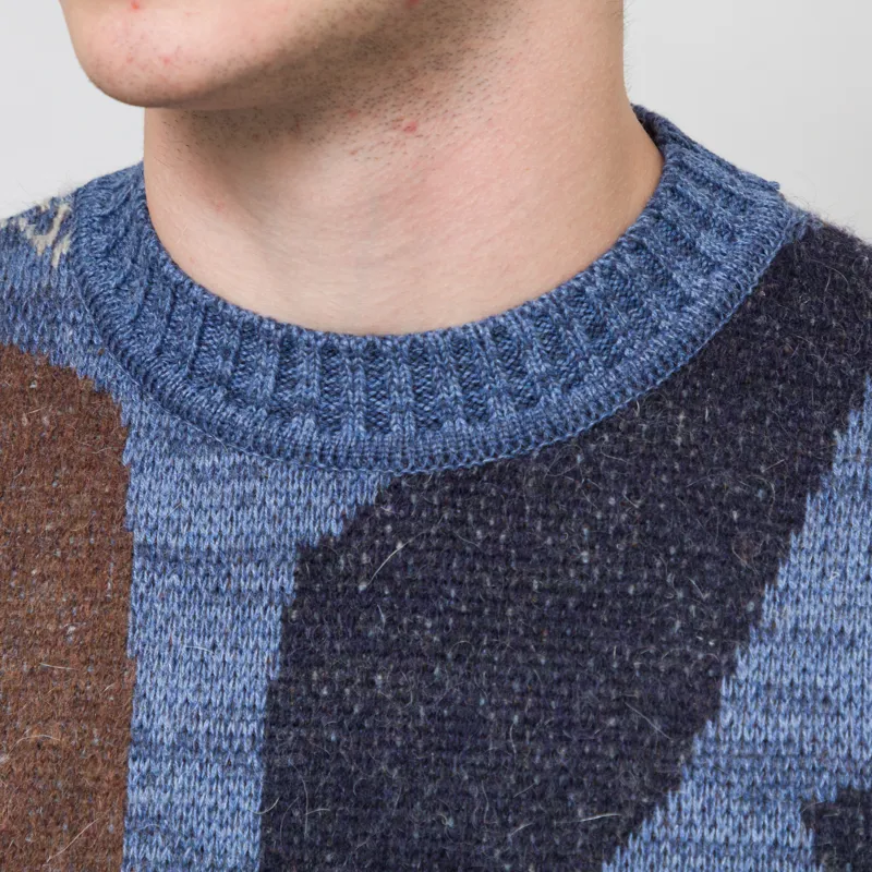By Parra Detached Knitting Pullover Blue-5