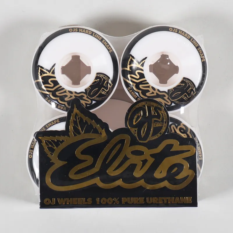 OJ Wheels Elites HardLine Wheels 99a White 54mm