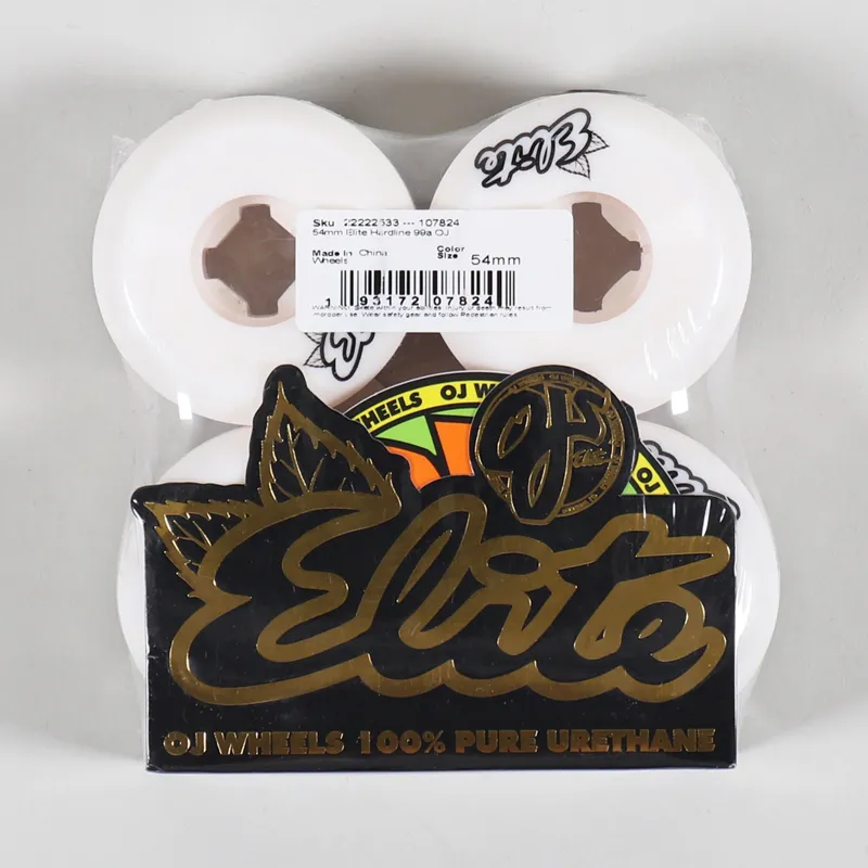 OJ Wheels Elites HardLine Wheels 99a White 54mm-1