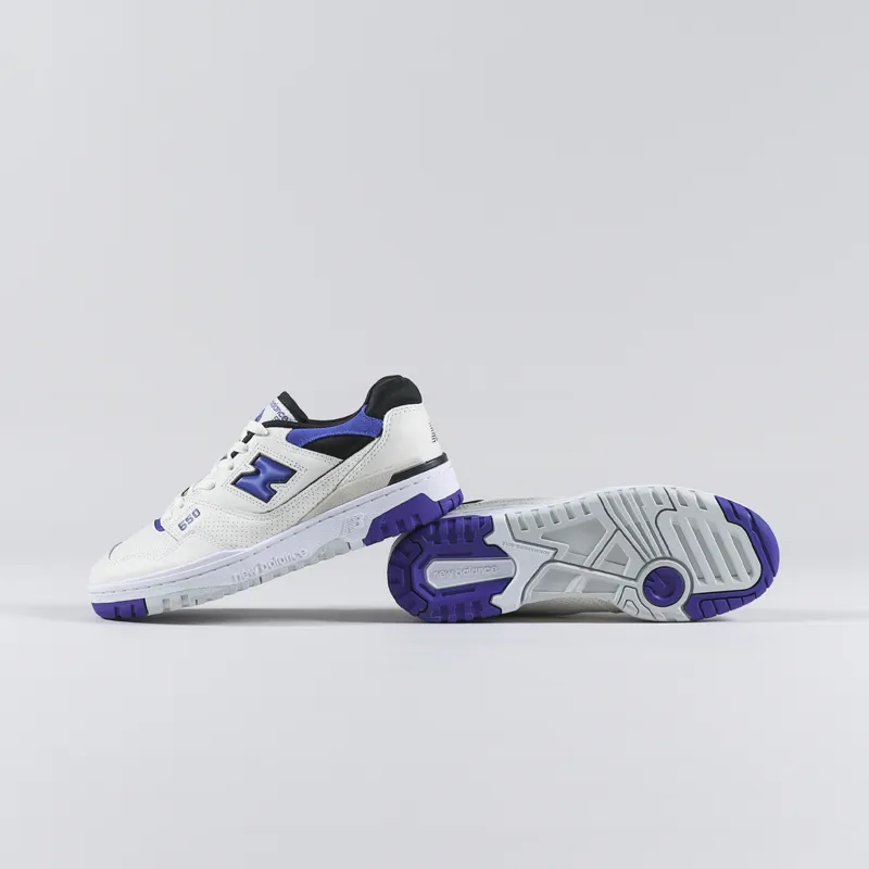 New Balance 550 Shoes Sea Salt Team Royal Black-2