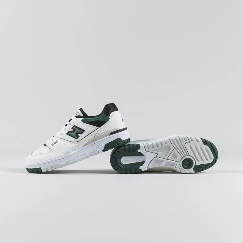 New Balance 550 Shoes Beige Nightwatch Green Black-2