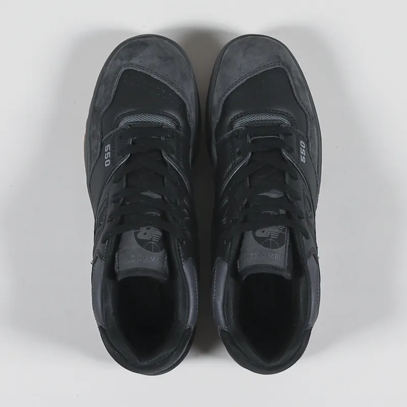 New Balance 550 Shoes Black Gum-1