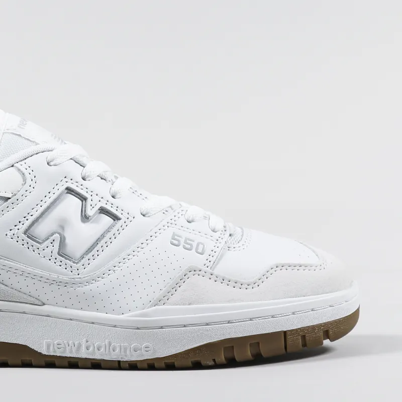 New Balance 550 Shoes White Gum-6