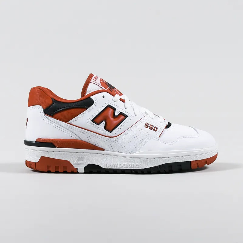 New Balance 550 Shoes White Team Red-4
