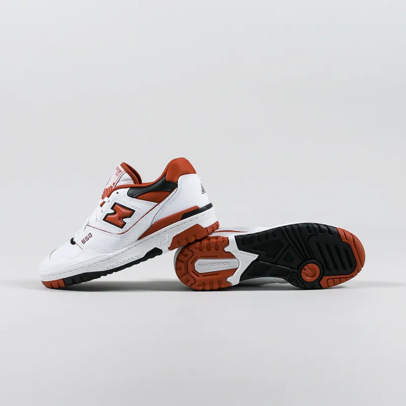 New Balance 550 Shoes White Team Red-1