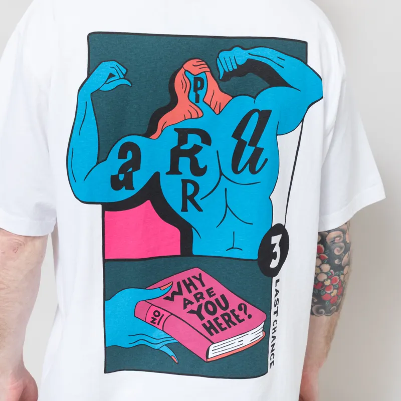 By Parra Why Are You Here T Shirt White-3