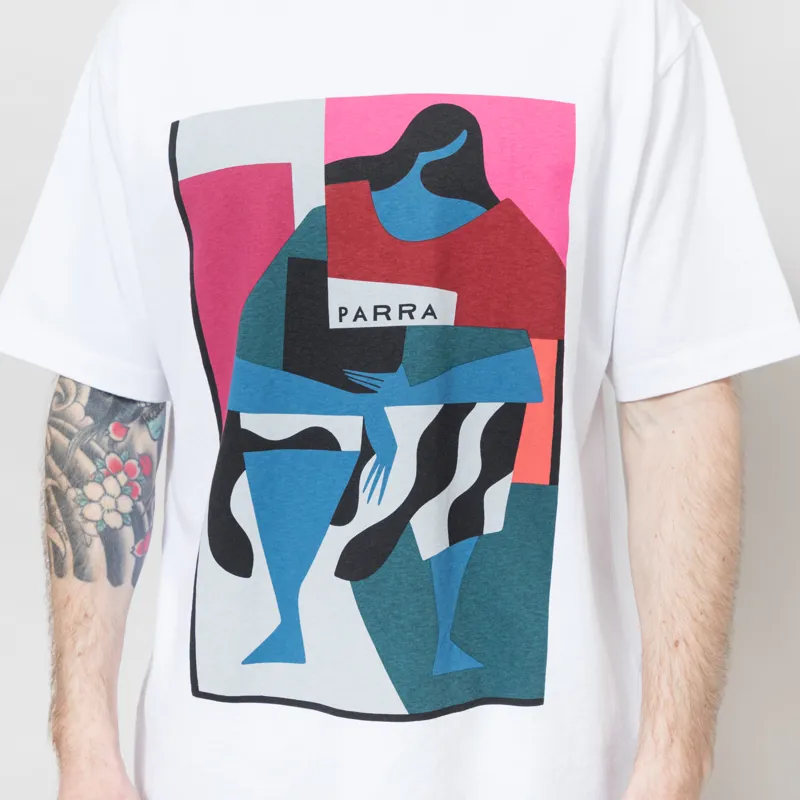 By Parra Reading The Square T Shirt White-4