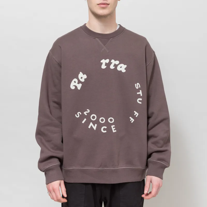 By Parra Gasoline Crewneck Sweatshirt Brown-1