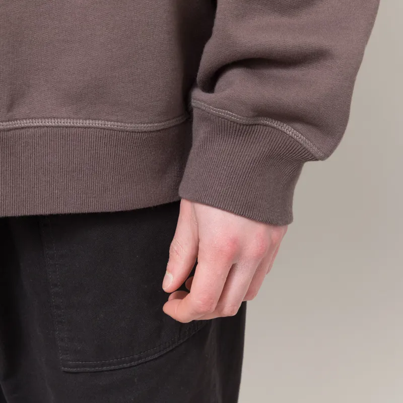 By Parra Gasoline Crewneck Sweatshirt Brown-5