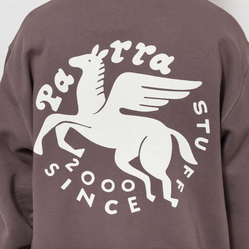 By Parra Gasoline Crewneck Sweatshirt Brown-2