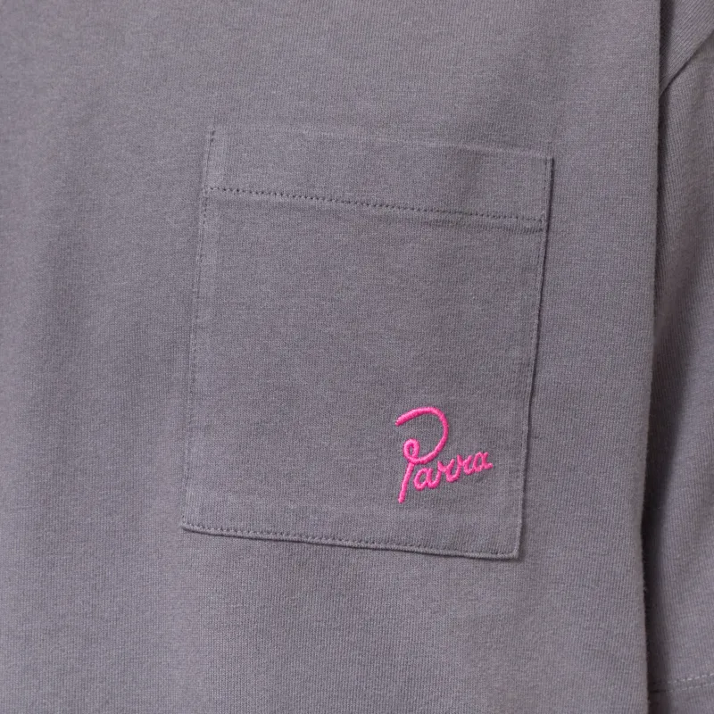 By Parra Signature Pocket T Shirt Grey-3