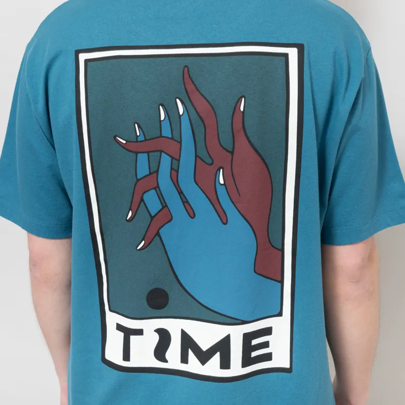 By Parra Hands of Time T Shirt Blue-3