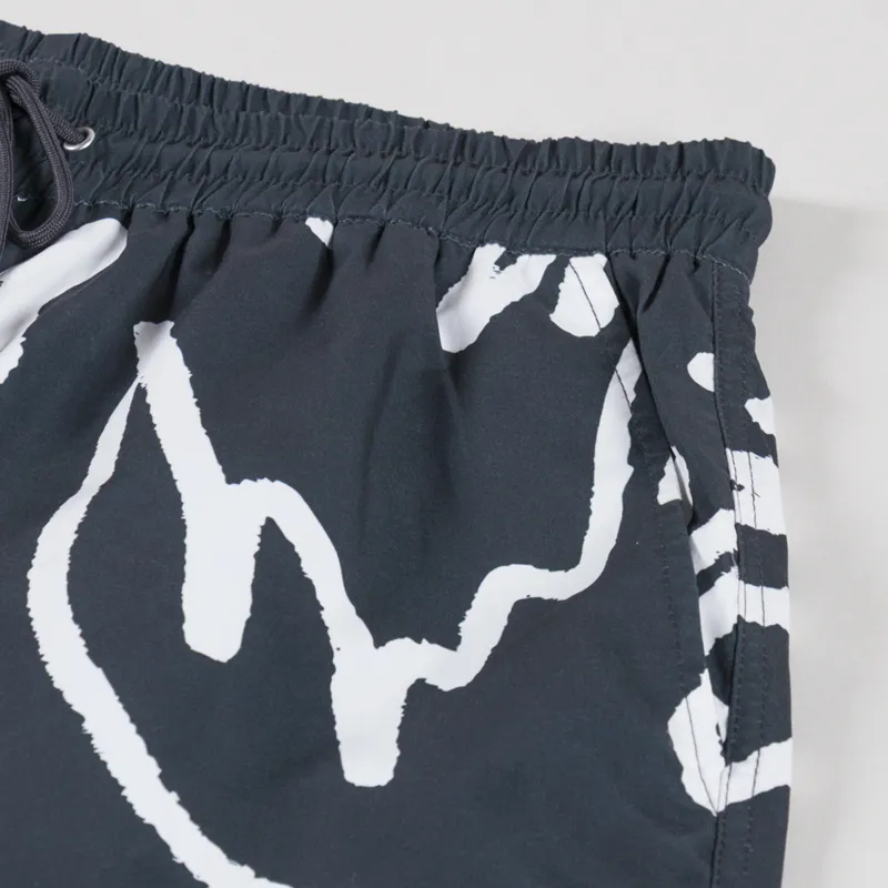 By Parra Birds Fly Swim Shorts Black White-7