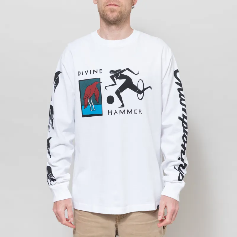 By Parra Divine Hammer Long Sleeve T Shirt White-2