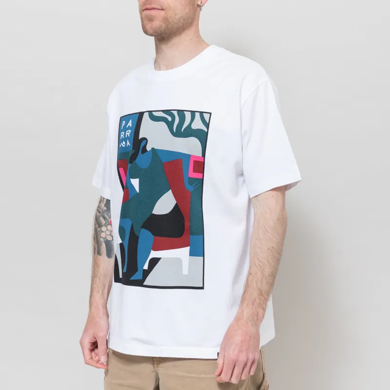By Parra Leaving Now T Shirt White-1