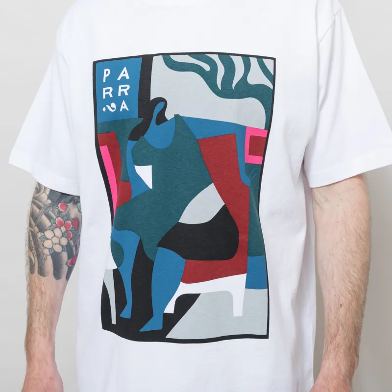 By Parra Leaving Now T Shirt White-3