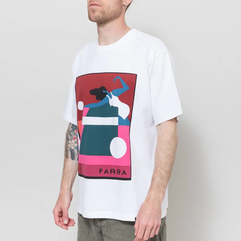 By Parra Ping Ponged T Shirt White-1
