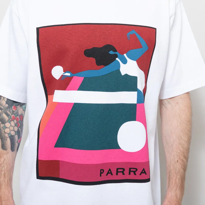 By Parra Ping Ponged T Shirt White-4