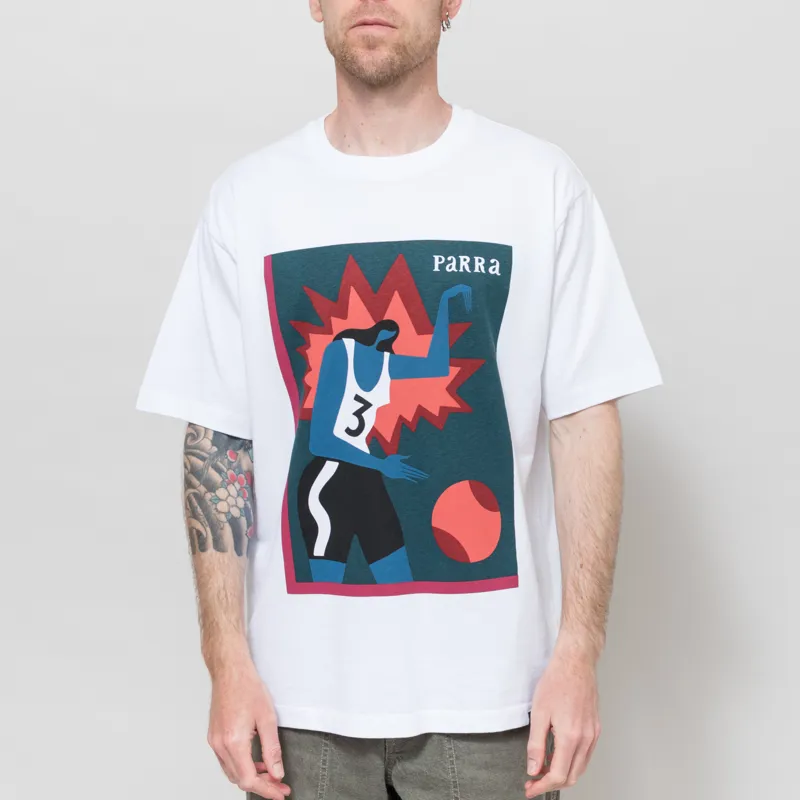 By Parra Basketball T Shirt White