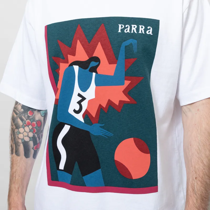 By Parra Basketball T Shirt White-4