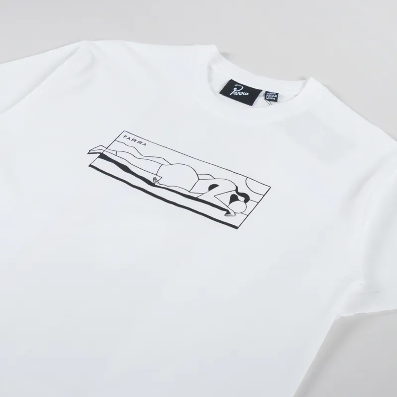 By Parra Vertical Thoughts T Shirt White-3