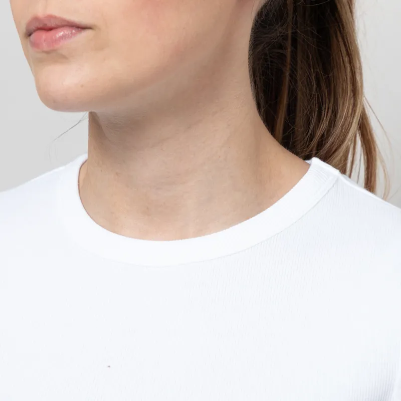 Colorful Standard Womens Organic Rib Long Sleeve T Shirt Optical White-5