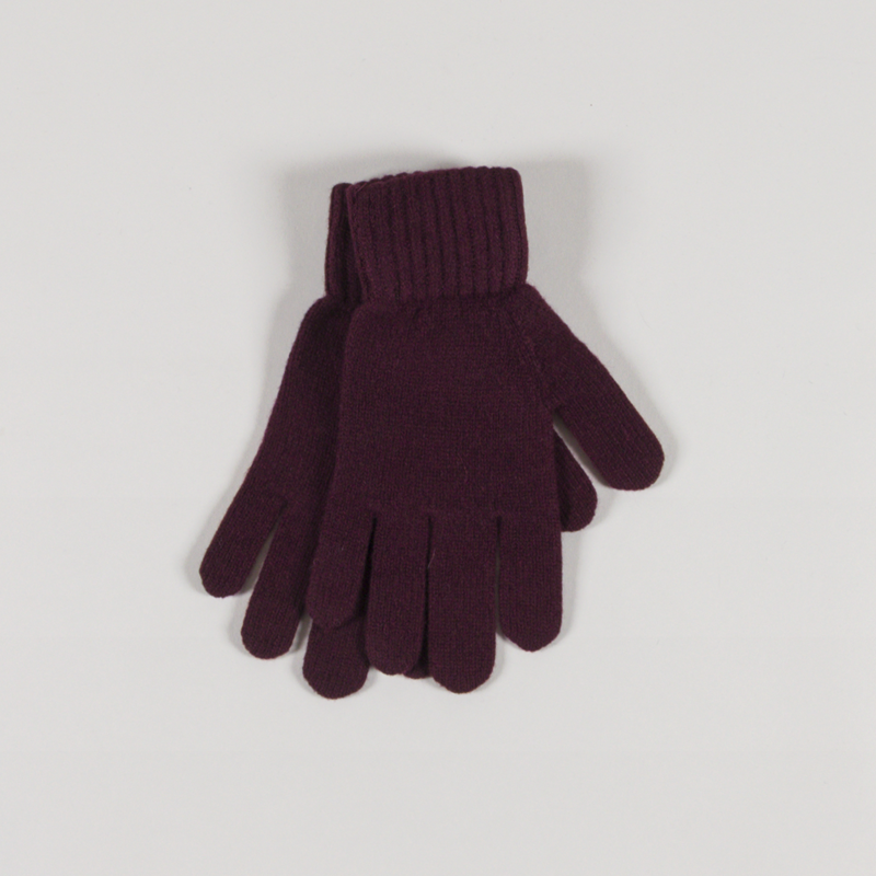 Colorful Standard Womens Merino Wool Gloves Oxblood Red