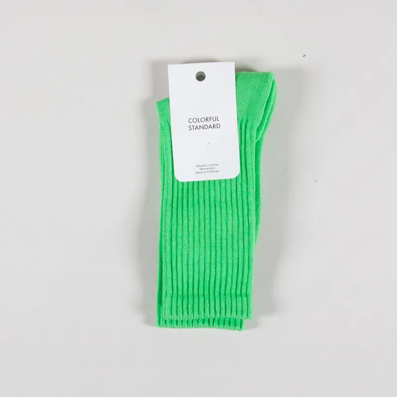 Colorful Standard Womens Organic Active Sock Spring Green