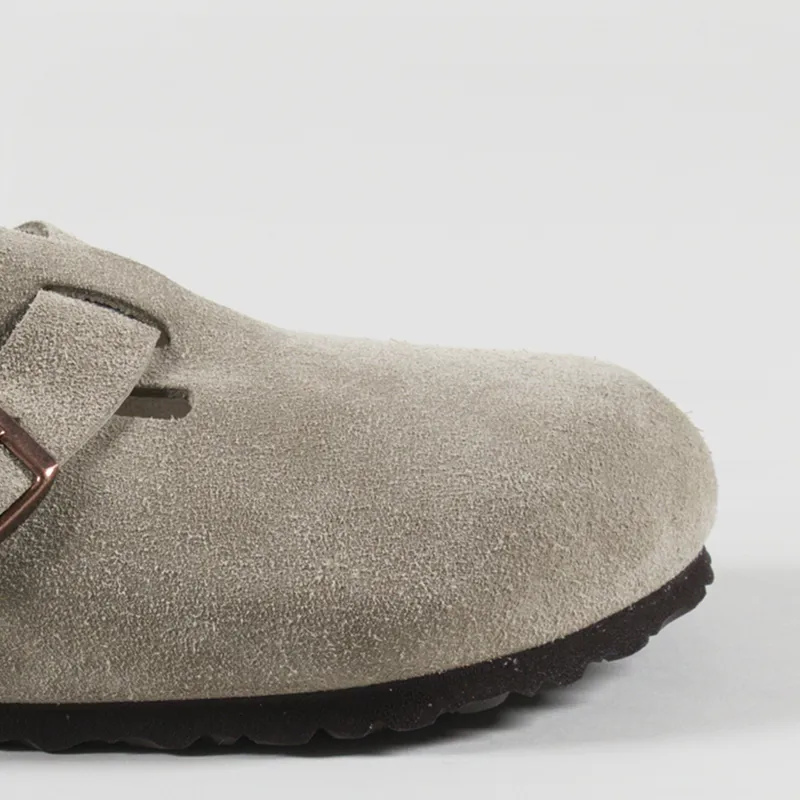 Birkenstock Boston BS Soft Footbed Sandals Suede Taupe-5