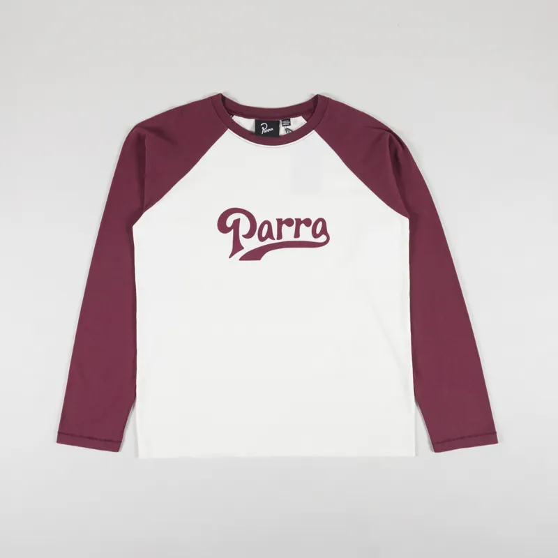 By Parra Baller Of The Based Raglan Long Sleeve T Shirt Dark Red