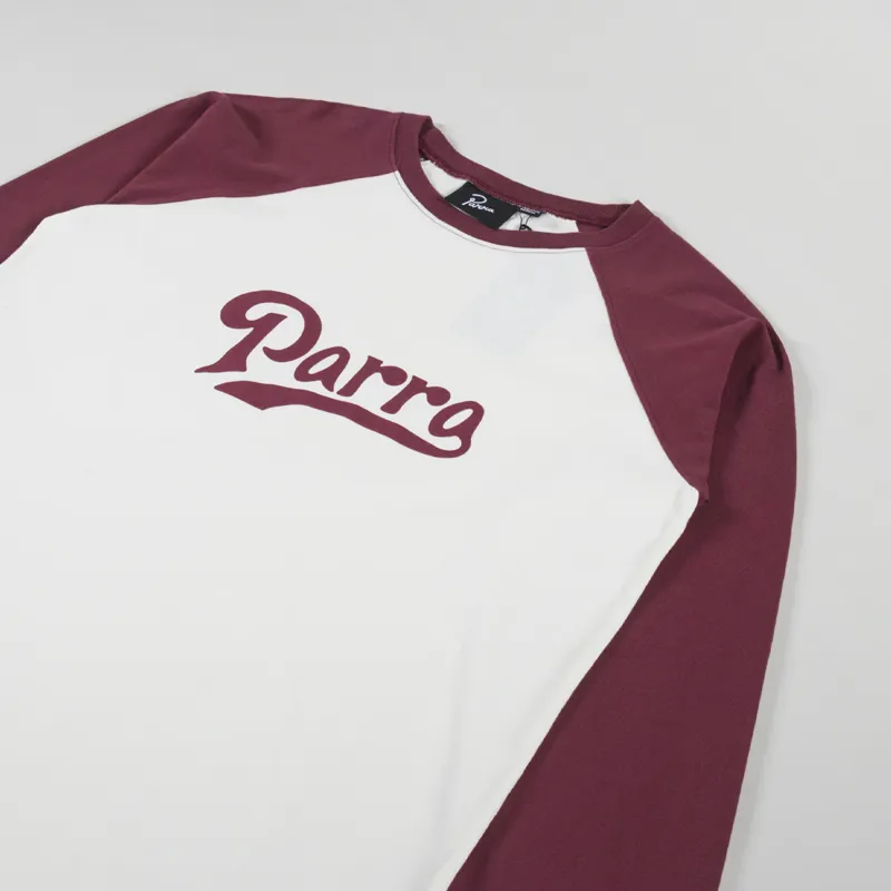 By Parra Baller Of The Based Raglan Long Sleeve T Shirt Dark Red-1