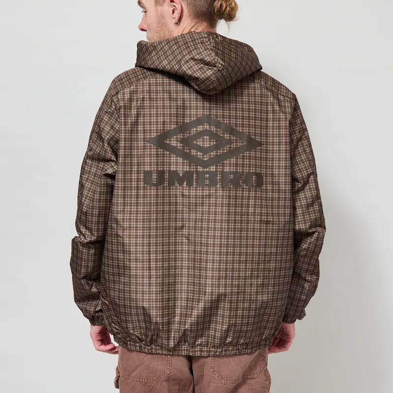 Umbro Cagoule Brown Check