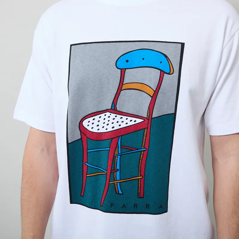 By Parra A Chair T Shirt White-4