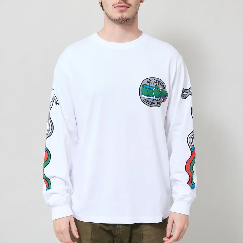 By Parra Bike Hammer Long Sleeve T Shirt White-2