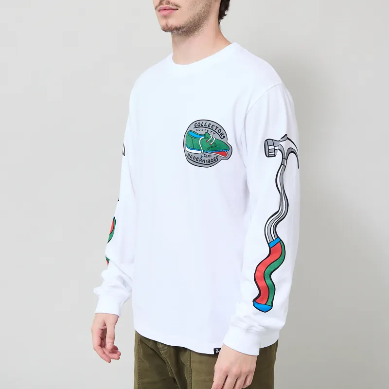 By Parra Bike Hammer Long Sleeve T Shirt White-1